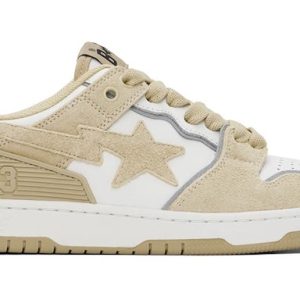 A Bathing Ape Bape SK 8 Sta Beige Suede