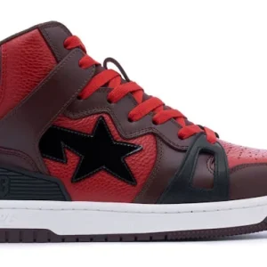 A Bathing Ape Bape Sta 93 Hi Red Burgundy
