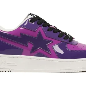 A Bathing Ape Bape Sta Icon Low Purple Patent