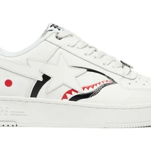 A Bathing Ape Bape Sta Low Shark Pack White