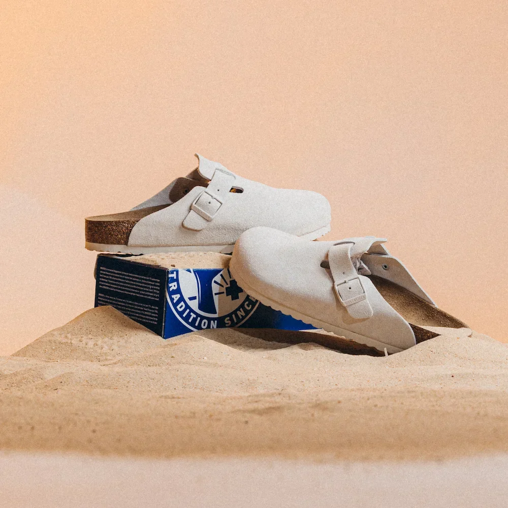 Birkenstock Boston Suede Antique White – Image 5