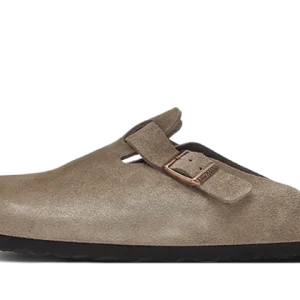 Birkenstock Boston Soft Footbed Suede Taupe