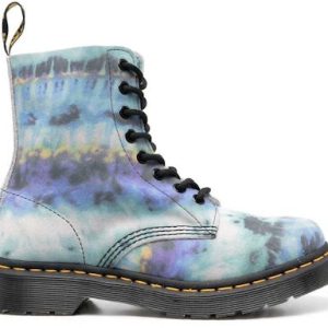 Dr. Martens 1460 Pascal Leather Lace Up Boot Blue Summer Tie Dye (Women's)