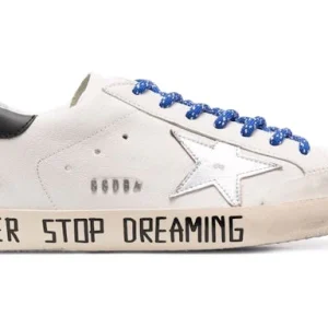Golden Goose Super Star Never Stop Dreaming White Black Silver-tone