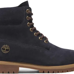 Timberland Heritage 6 Inch Lace Up Waterproof Dark Blue Suede