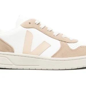 Veja V-10 Chromefree Leather White Sable Sahara