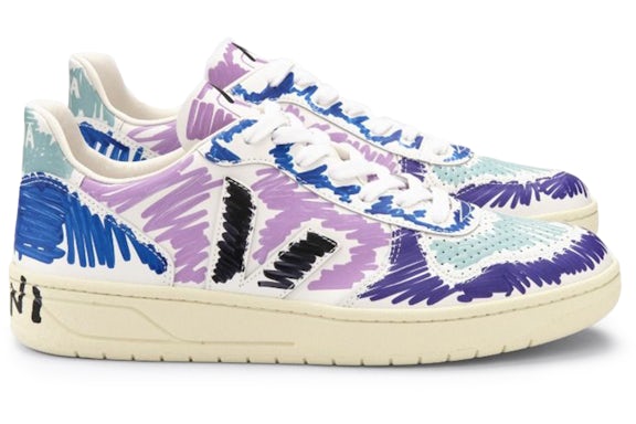 Veja V-10 Leatherx Marni Orchid Black – Image 2