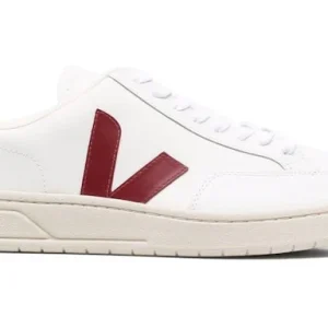 Veja V-12 Leather White Marsala Nautica
