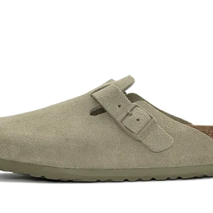 Birkenstock Boston Suede Leather Faded Khaki