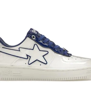 A Bathing Ape Bape Sta Patent Leather White Blue