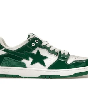 A Bathing Ape Bape SK 8 Sta Green White Patent