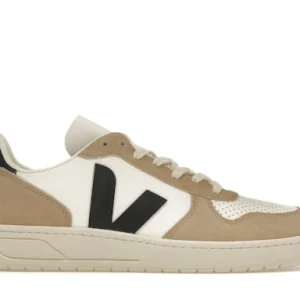 Veja V-10 Chromefree Leather White Black Sahara