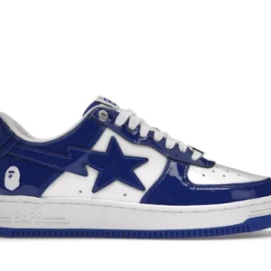 A Bathing Ape Bape Sta Patent Leather White Blue (2023)