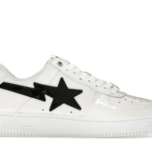 A Bathing Ape Bape Sta#2 White Patent