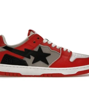 A Bathing Ape Bape SK 8 Sta Red Grey