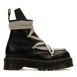 Dr. Martens 1460 Quad Leather Sole Pentagram Wrap Lace Boot Rick Owens Black