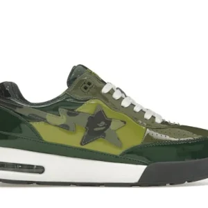 A Bathing Ape Bape Road Sta Patent Leather Green (2022)