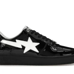 A Bathing Ape Bape Sta#2 Black Patent