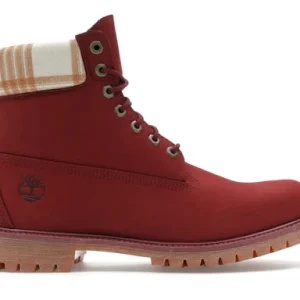 Timberland 6" Heritage Waterproof Boot Dark Red Plaid
