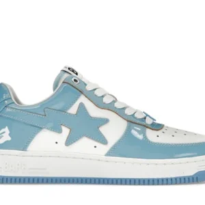 A Bathing Ape Bape Sta Patent Leather Blue White