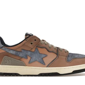 A Bathing Ape Bape SK 8 Sta Vintage Beige Indigo