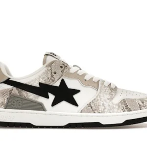 A Bathing Ape Sk 8 Sta#1 Beige Snakeskin